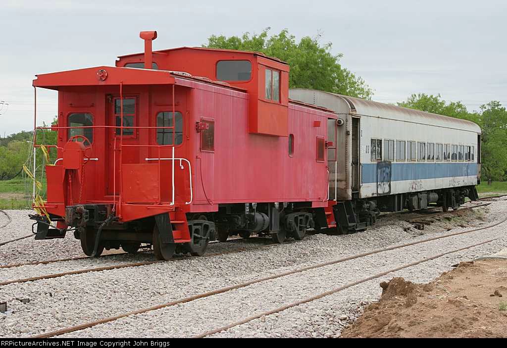 Caboose and passenger car in 2007