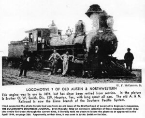 A&NW Locomotive No. 7 2 photo